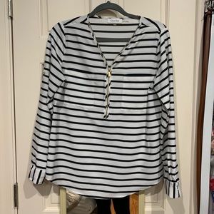 Calvin Klein Striped Blouse XS
